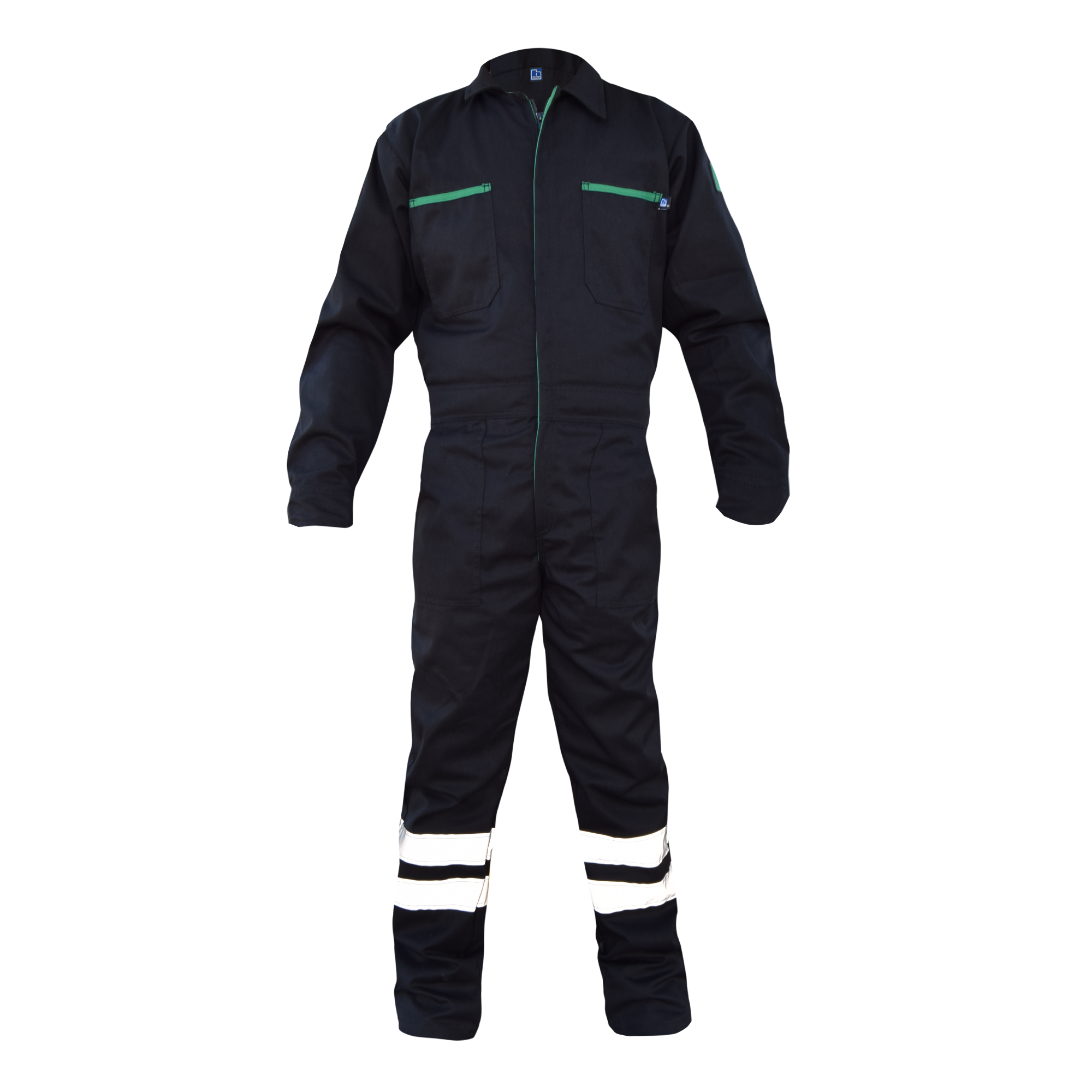 OVEROL INDUSTRIAL REFLEJANTE NEGRO – Uniforme para gasolineras