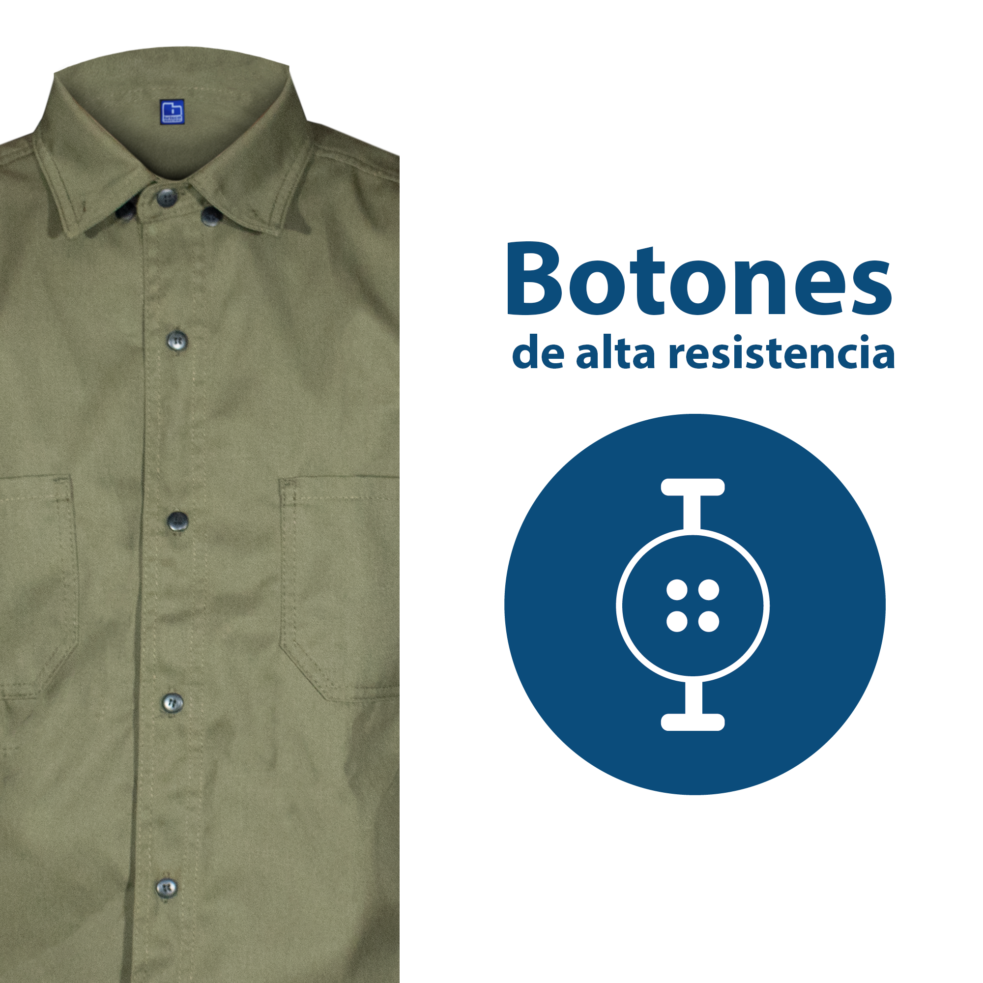 CAMISA INDUSTRIAL OLIVO / REFLEJANTE