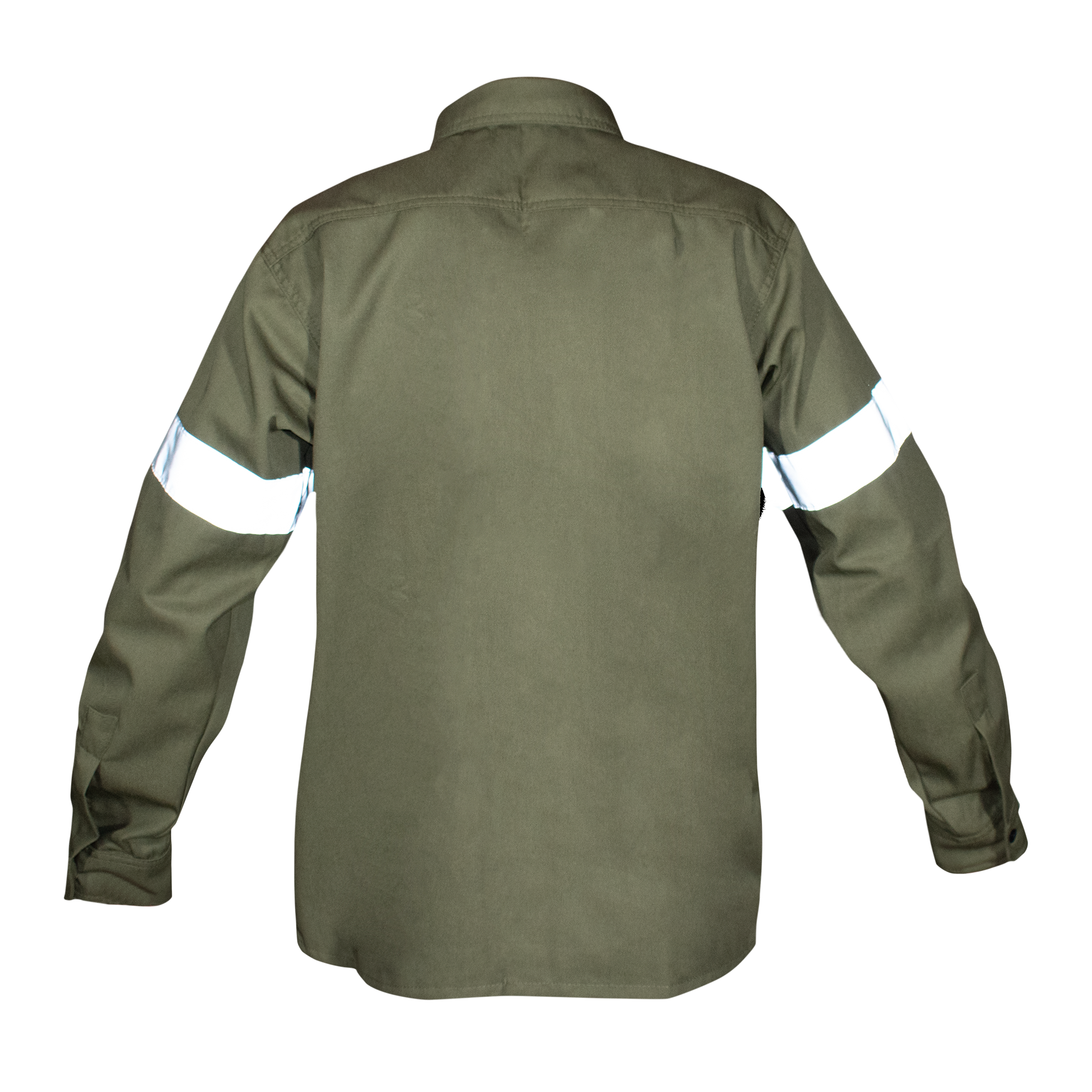 CAMISA INDUSTRIAL OLIVO / REFLEJANTE