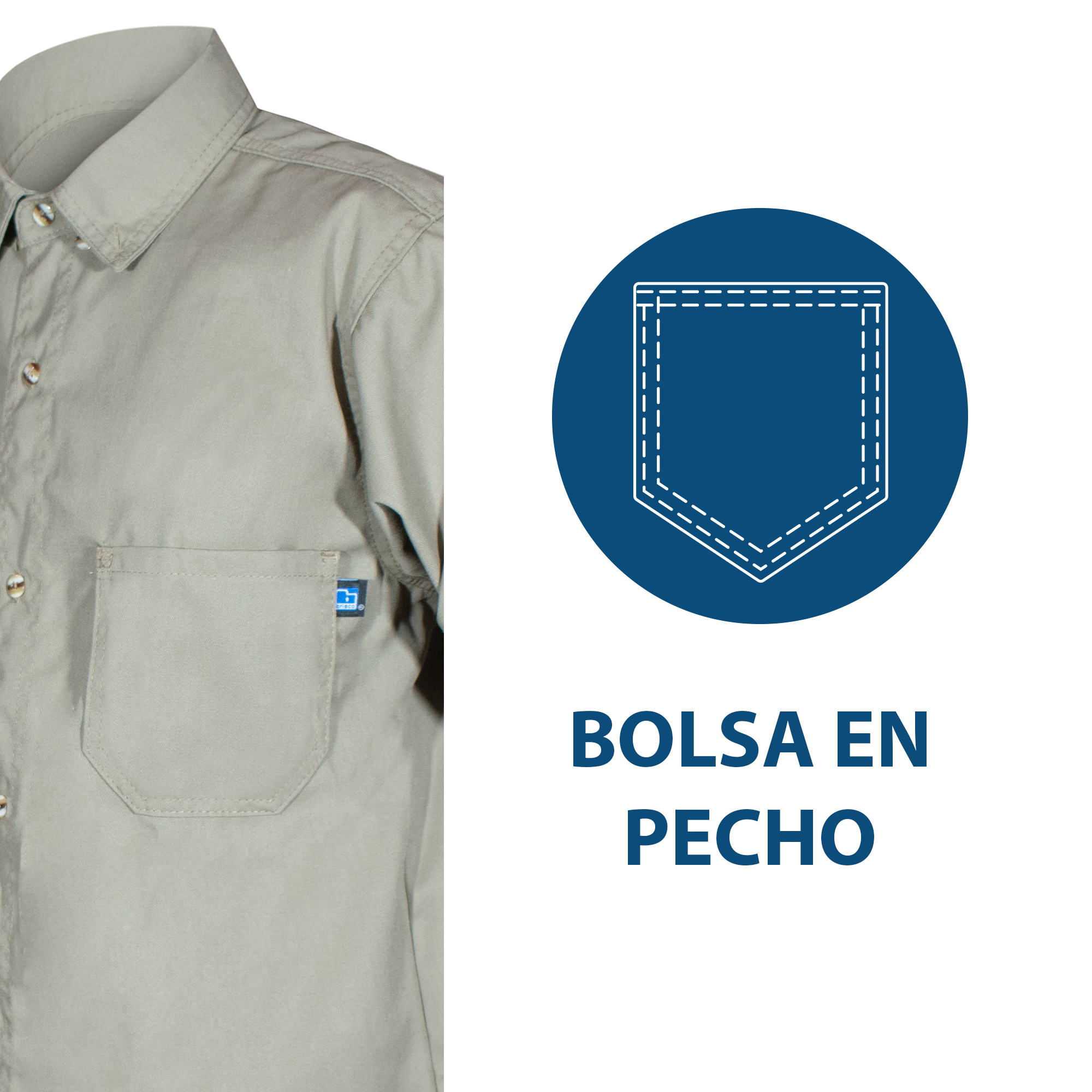 CAMISA INDUSTRIAL CAQUI / REFLEJANTE