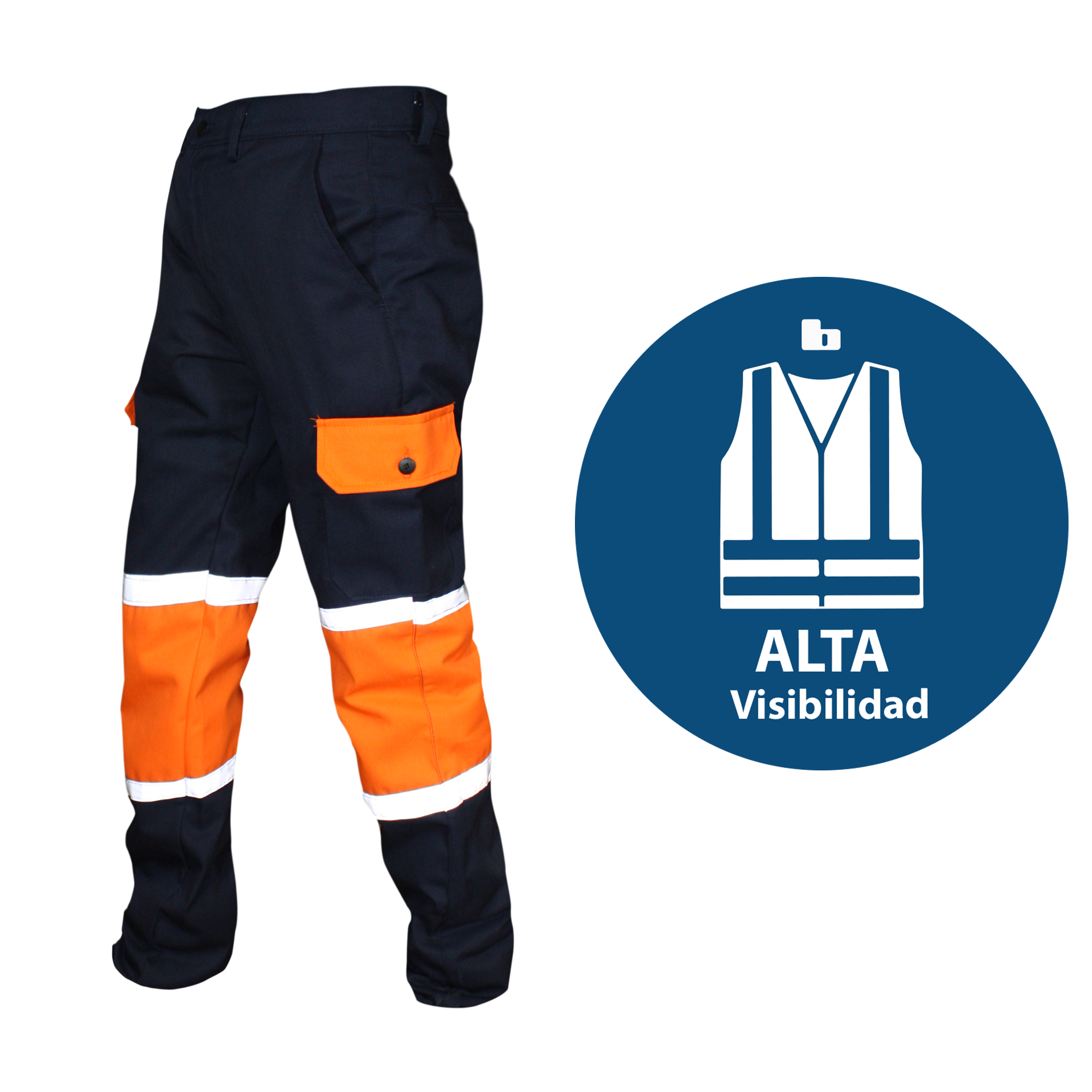 PANTALÓN DE SEGURIDAD CARGO AV / NARANJA