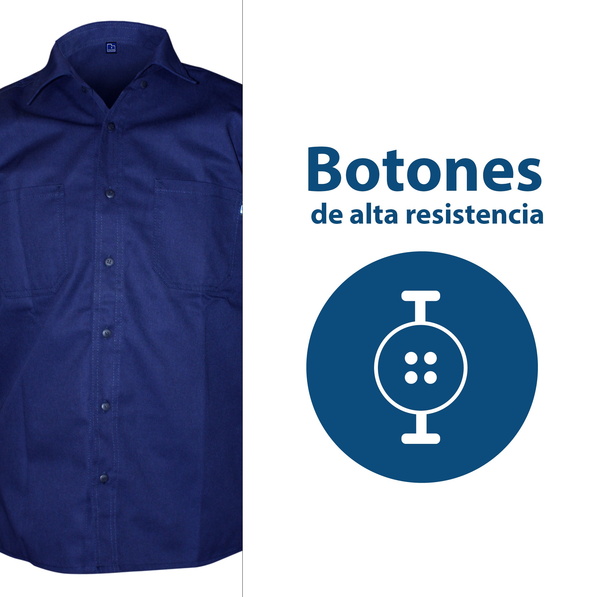 CAMISA INDUSTRIAL MARINO / REFLEJANTE