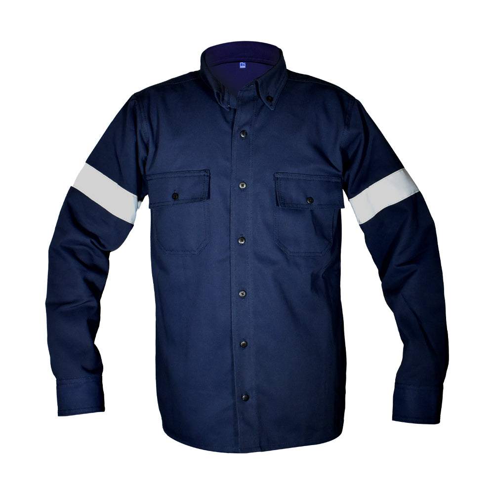 CAMISA INDUSTRIAL MARINO / REFLEJANTE