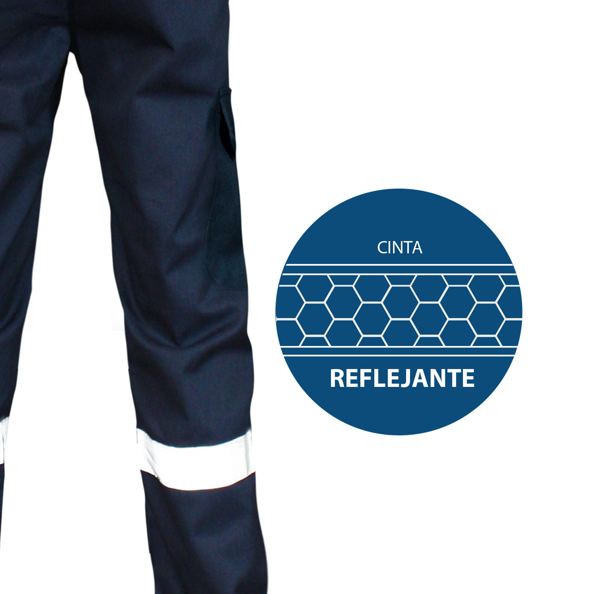 PANTALÓN CARGO MARINO / REFLEJANTE