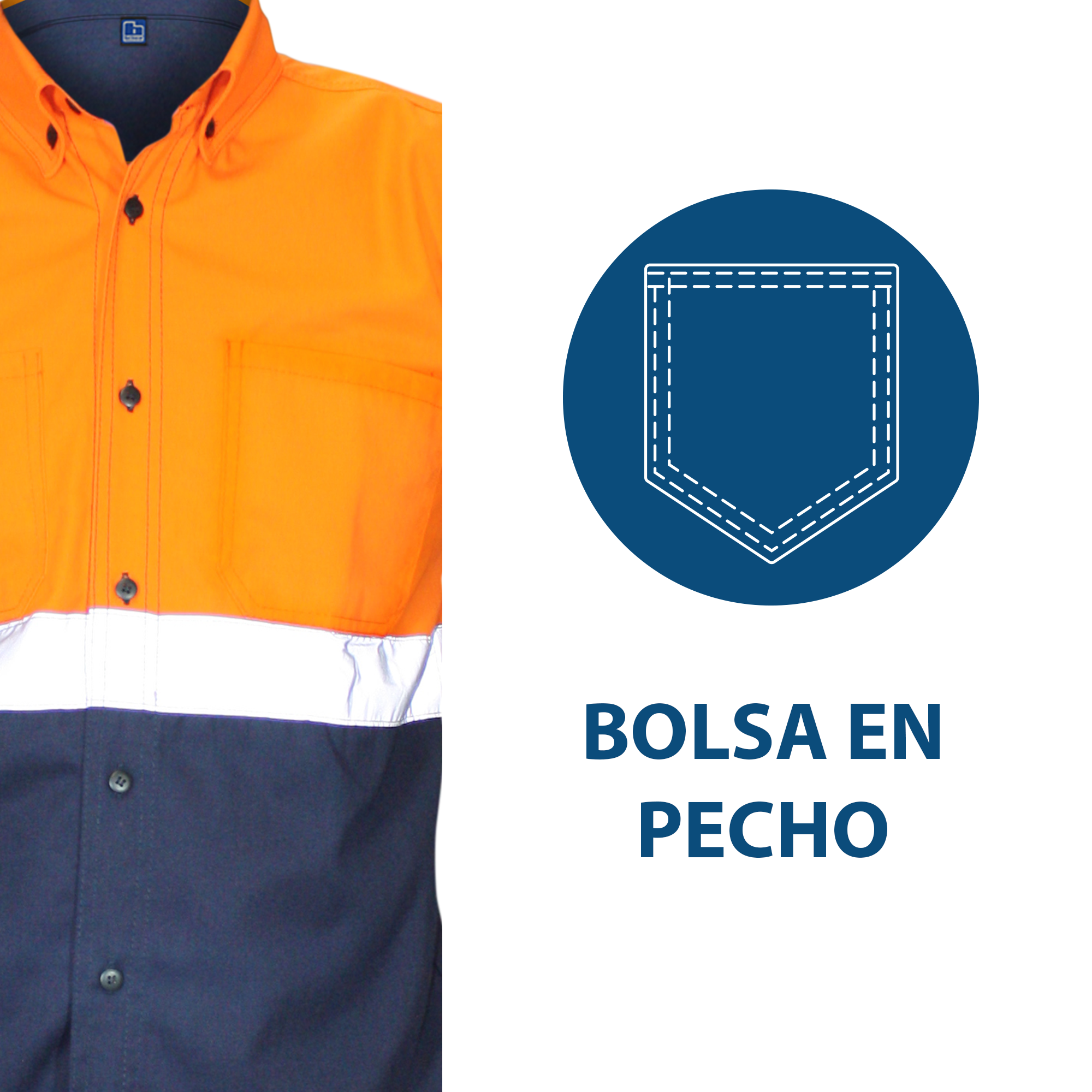 CAMISA DE SEGURIDAD AV / NARANJA