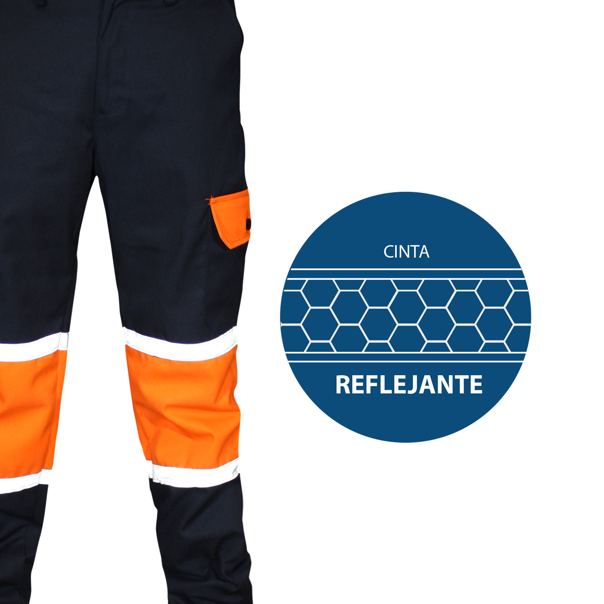 PANTALÓN DE SEGURIDAD CARGO AV / NARANJA