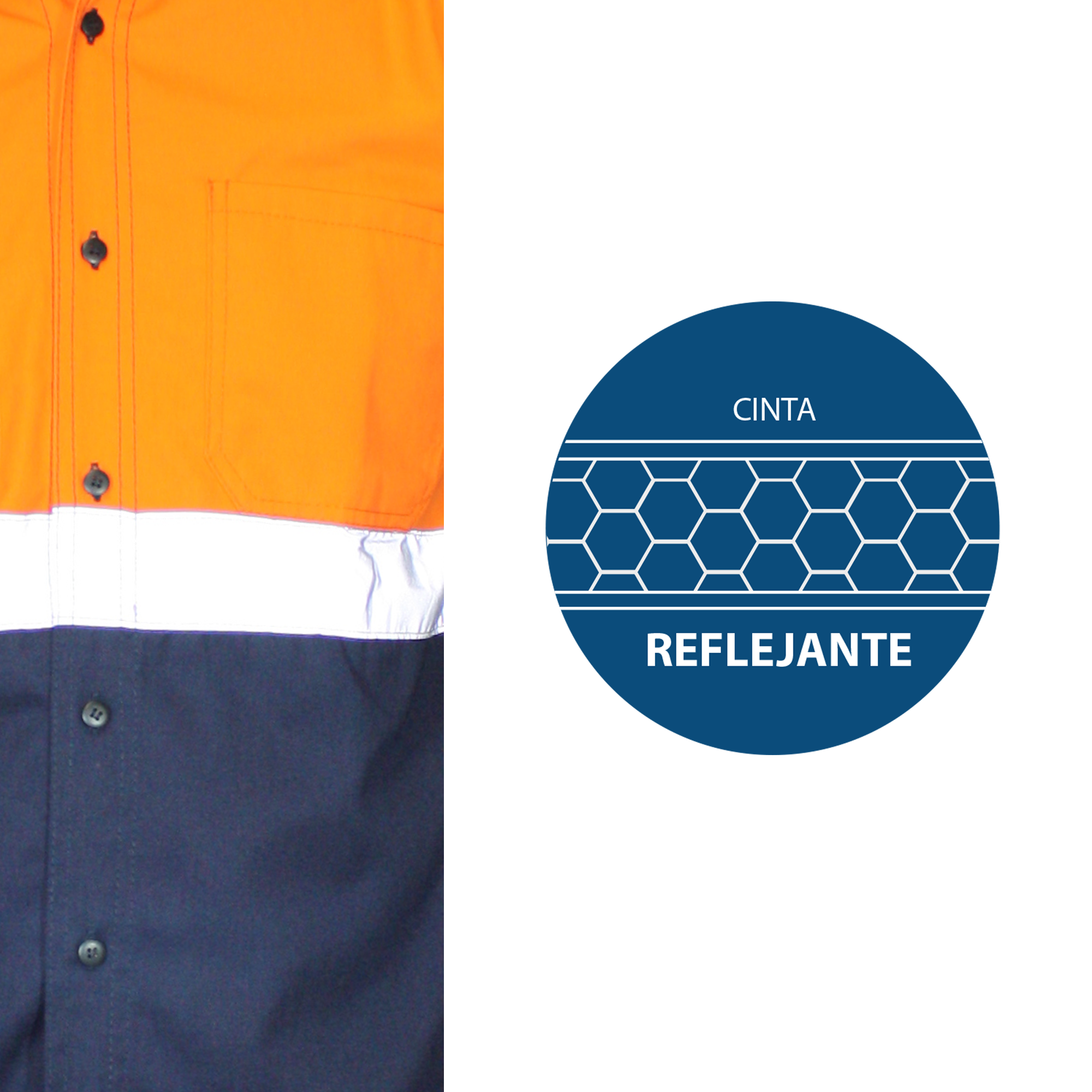 CAMISA DE SEGURIDAD AV / NARANJA